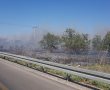 שריפה משתוללת מצפון ליבנה. כביש 42 נסגר לתנועה