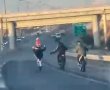מרימים גלגל, מסכנים את התנועה והכל ללא הפרעה בכביש חטיבת הנגב (תיעוד)